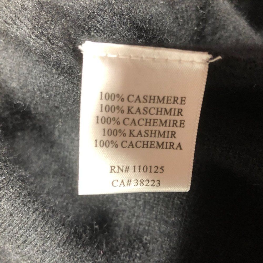 Qi Cashmere Black Zip Front Cardigan Sweater Womens Size S Small - Picture 8 of 8
